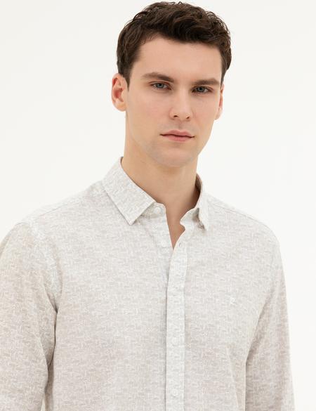 Yeşil Regular Fit Uzun Kollu Gömlek - 50284926025