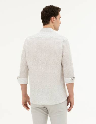 Yeşil Regular Fit Uzun Kollu Gömlek