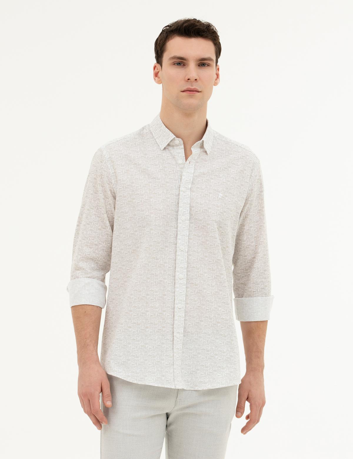 Yeşil Regular Fit Uzun Kollu Gömlek