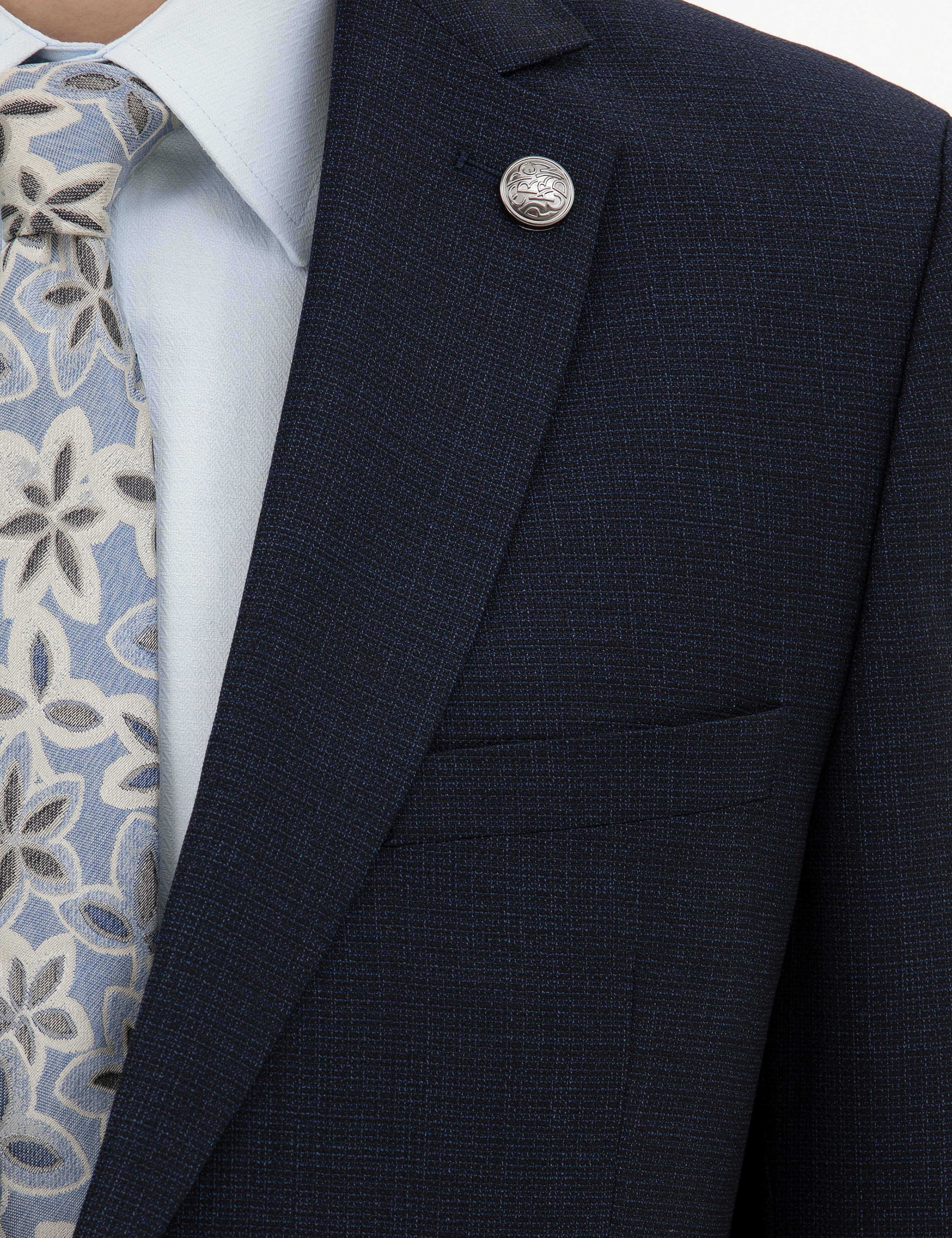 Lacivert Extra Slim Fit Yün Takım Elbise - Image 7