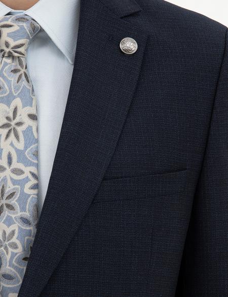 Lacivert Ex. Slim Fit Yün Takım Elbise - 50285269008