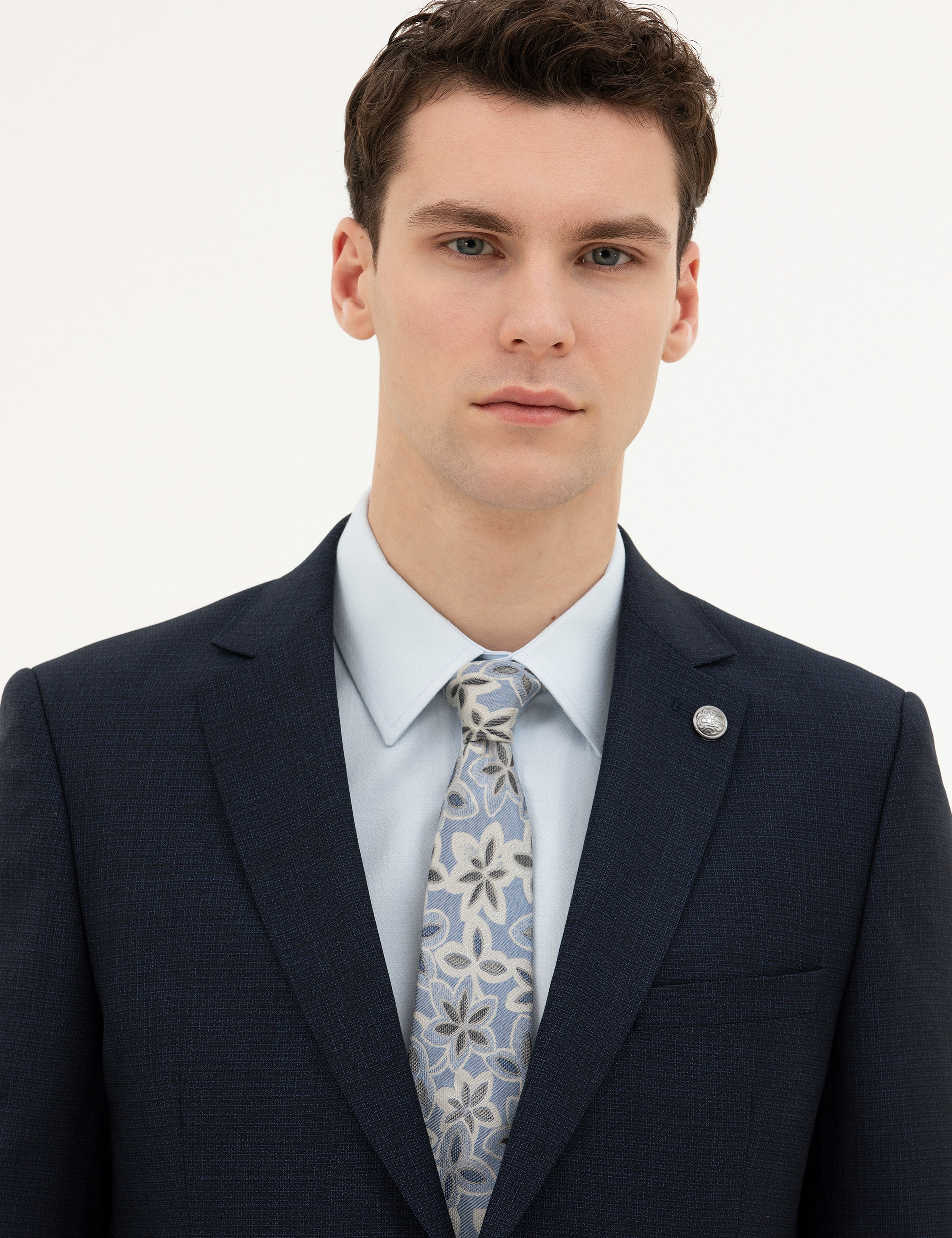 Lacivert Extra Slim Fit Yün Takım Elbise