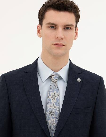 Lacivert Ex. Slim Fit Yün Takım Elbise - 50285269008