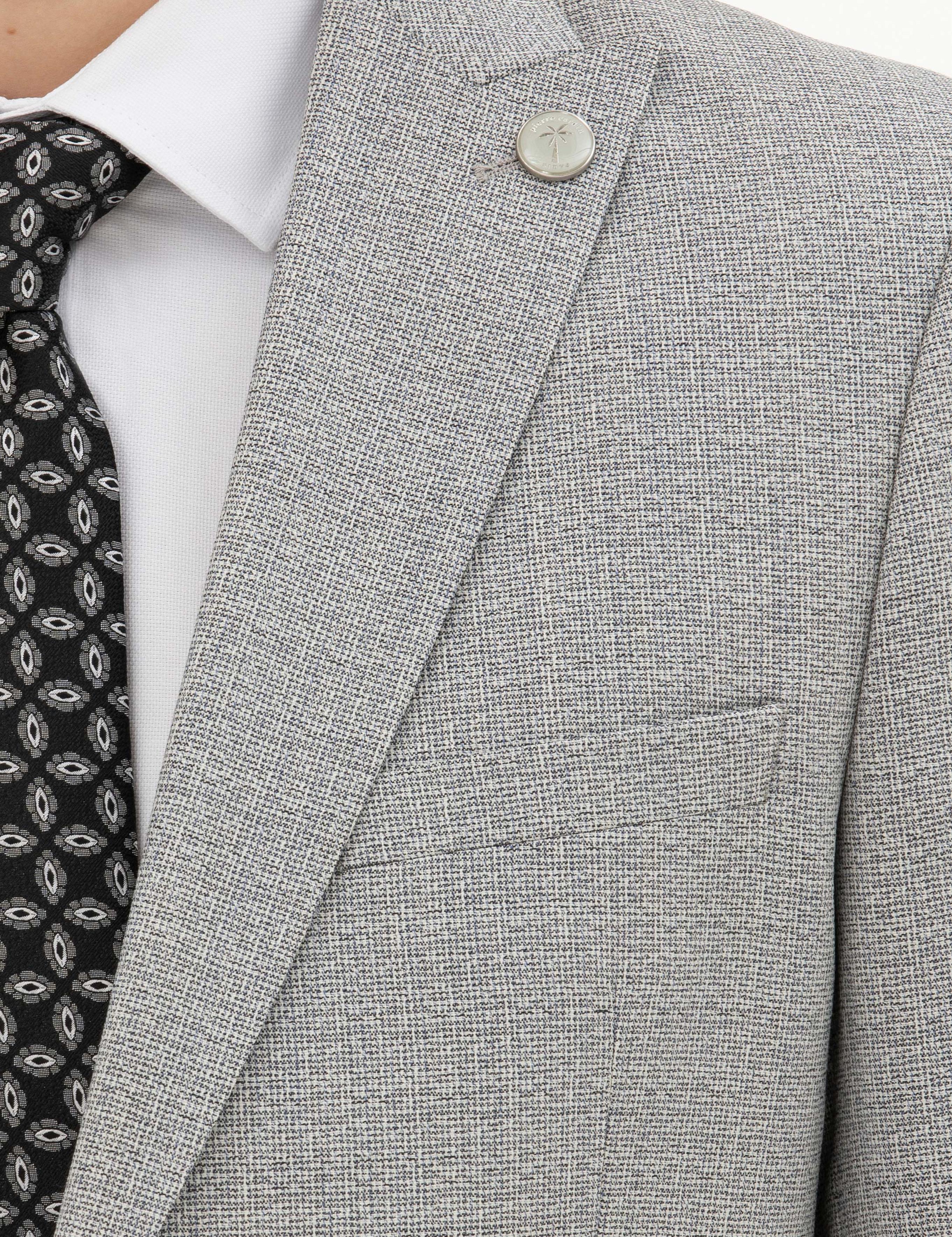 Açık Gri Ex. Slim Fit Yün Takım Elbise