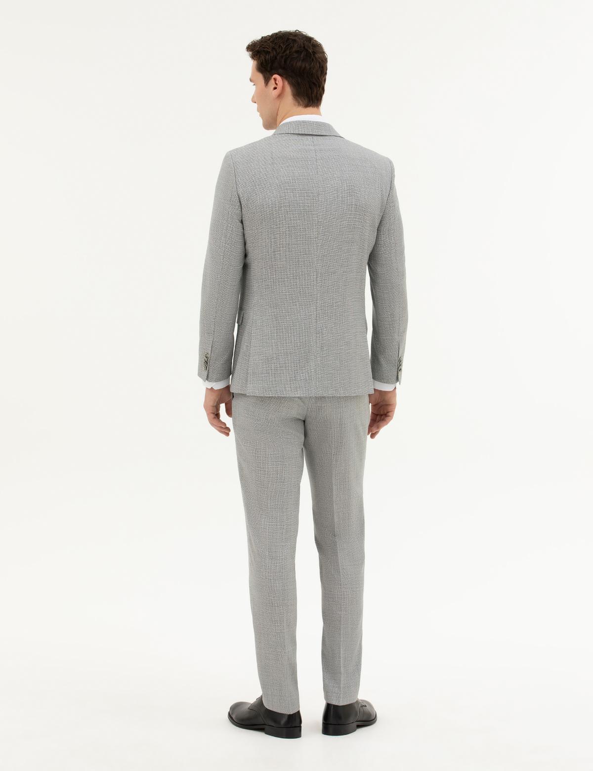 Açık Gri Ex. Slim Fit Yün Takım Elbise - 50285280005