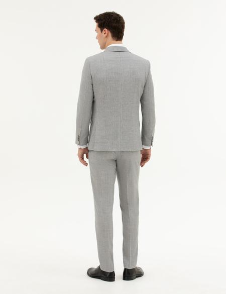 Açık Gri Ex. Slim Fit Yün Takım Elbise - 50285280005