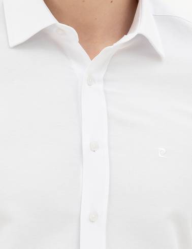 Beyaz Slim Fit Uzun Kollu Gömlek