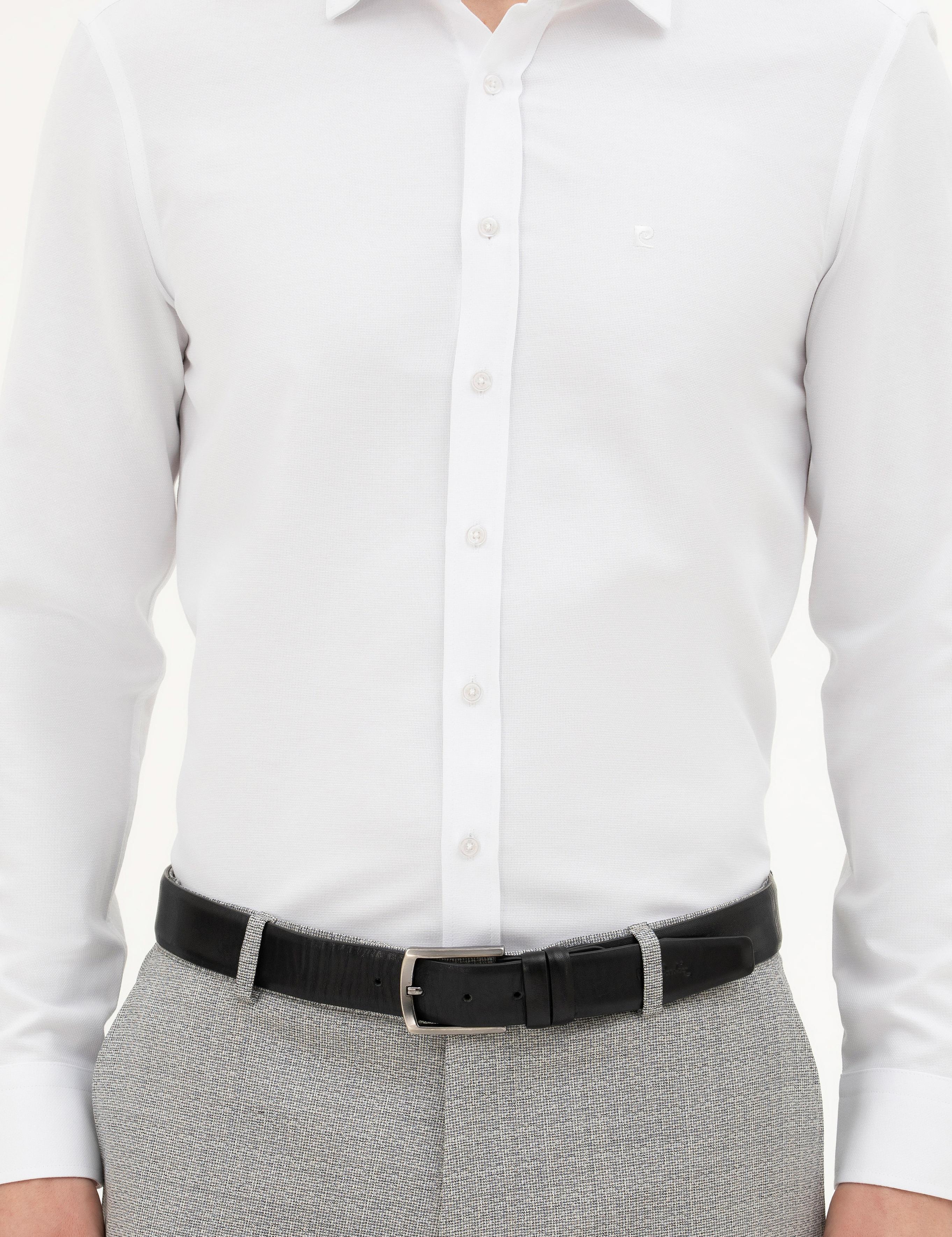 Beyaz Slim Fit Uzun Kollu Gömlek