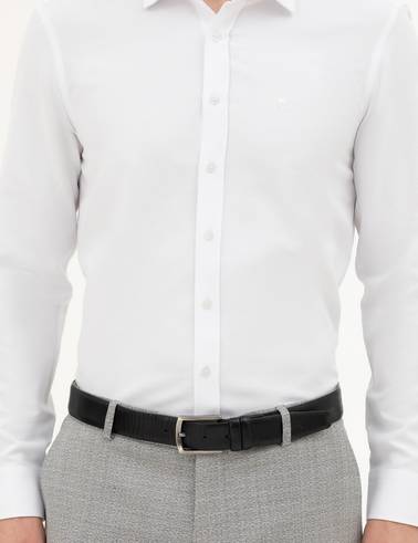 Beyaz Slim Fit Uzun Kollu Gömlek