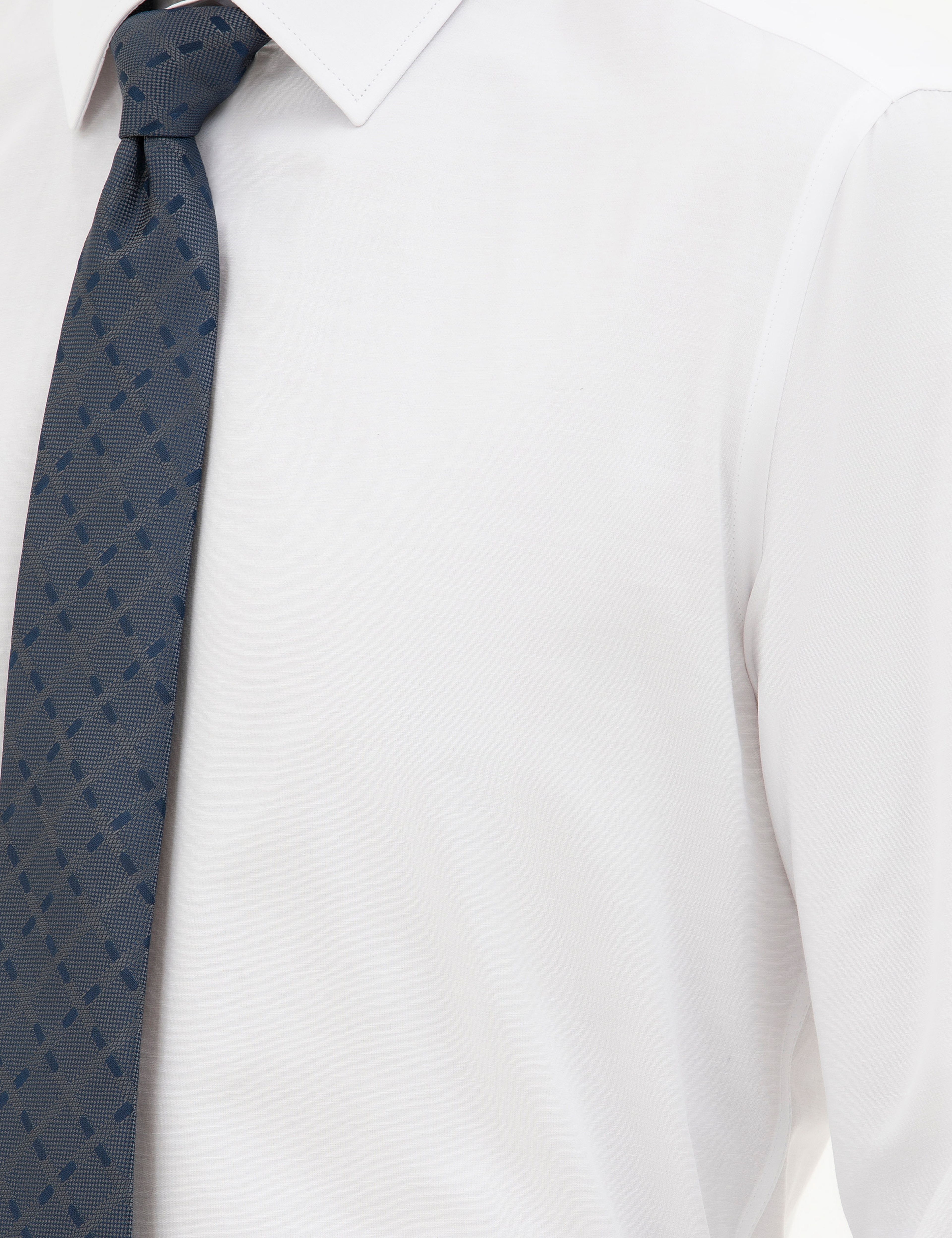 Beyaz Slim Fit Uzun Kollu Basic Gömlek - Image 7