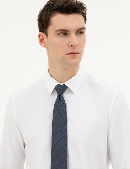 Beyaz Slim Fit Uzun Kollu Basic Gömlek - 50285595008