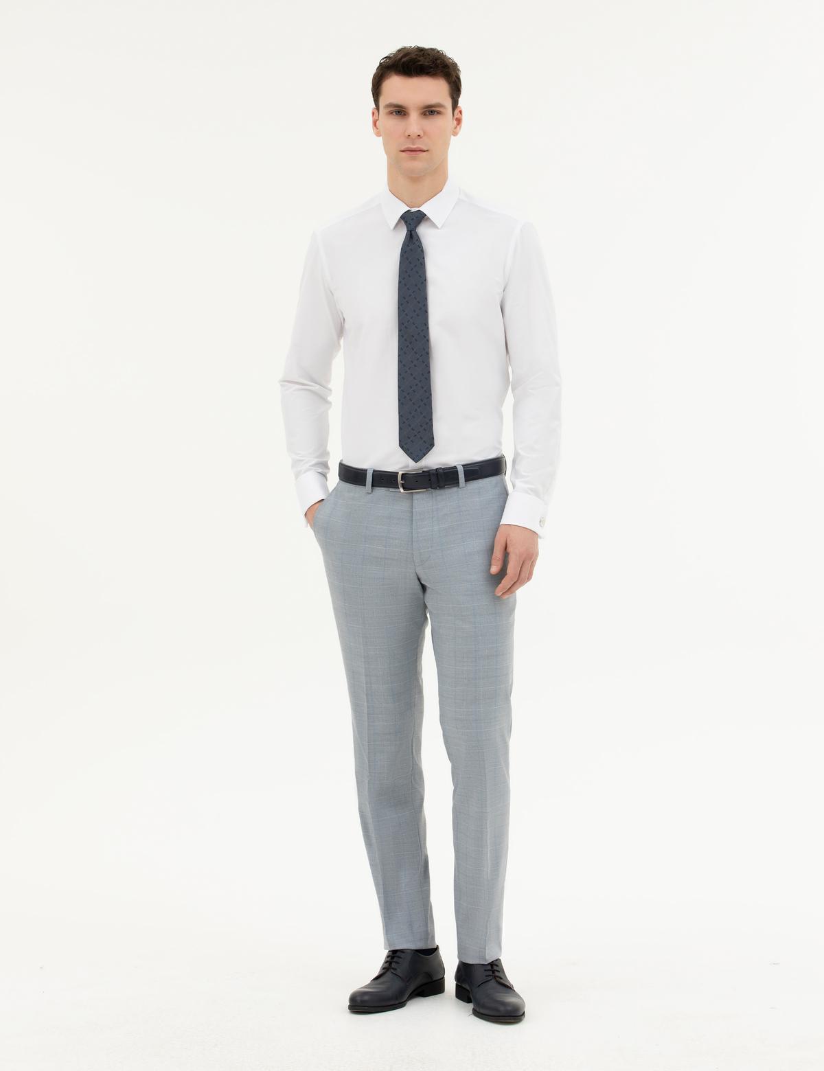 Beyaz Slim Fit Uzun Kollu Basic Gömlek - 50285595008