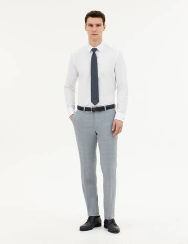 Beyaz Slim Fit Uzun Kollu Basic Gömlek