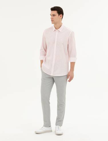 Gri Slim Fit Jogger Kanvas Pantolon