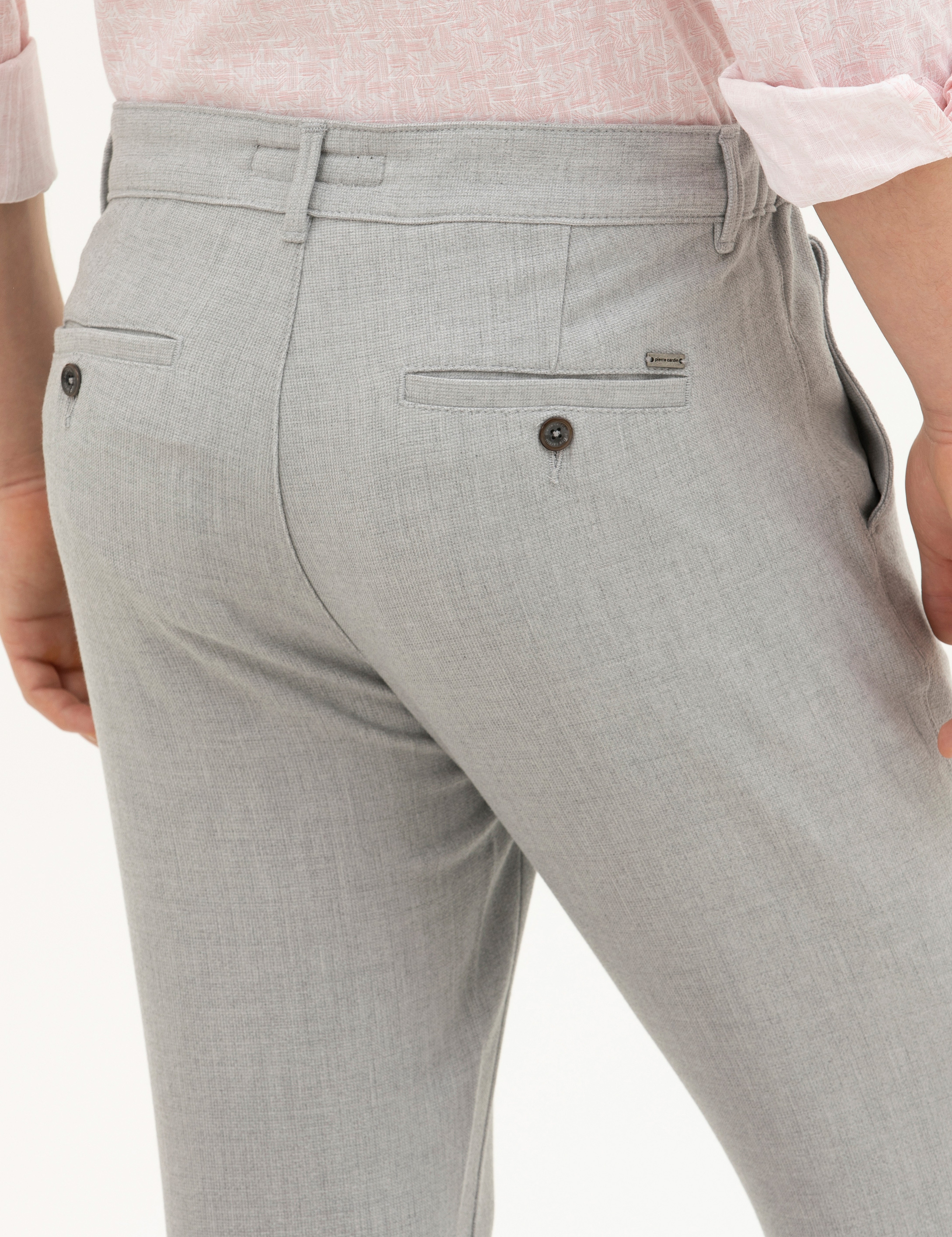 Gri Slim Fit Jogger Kanvas Pantolon - Image 7