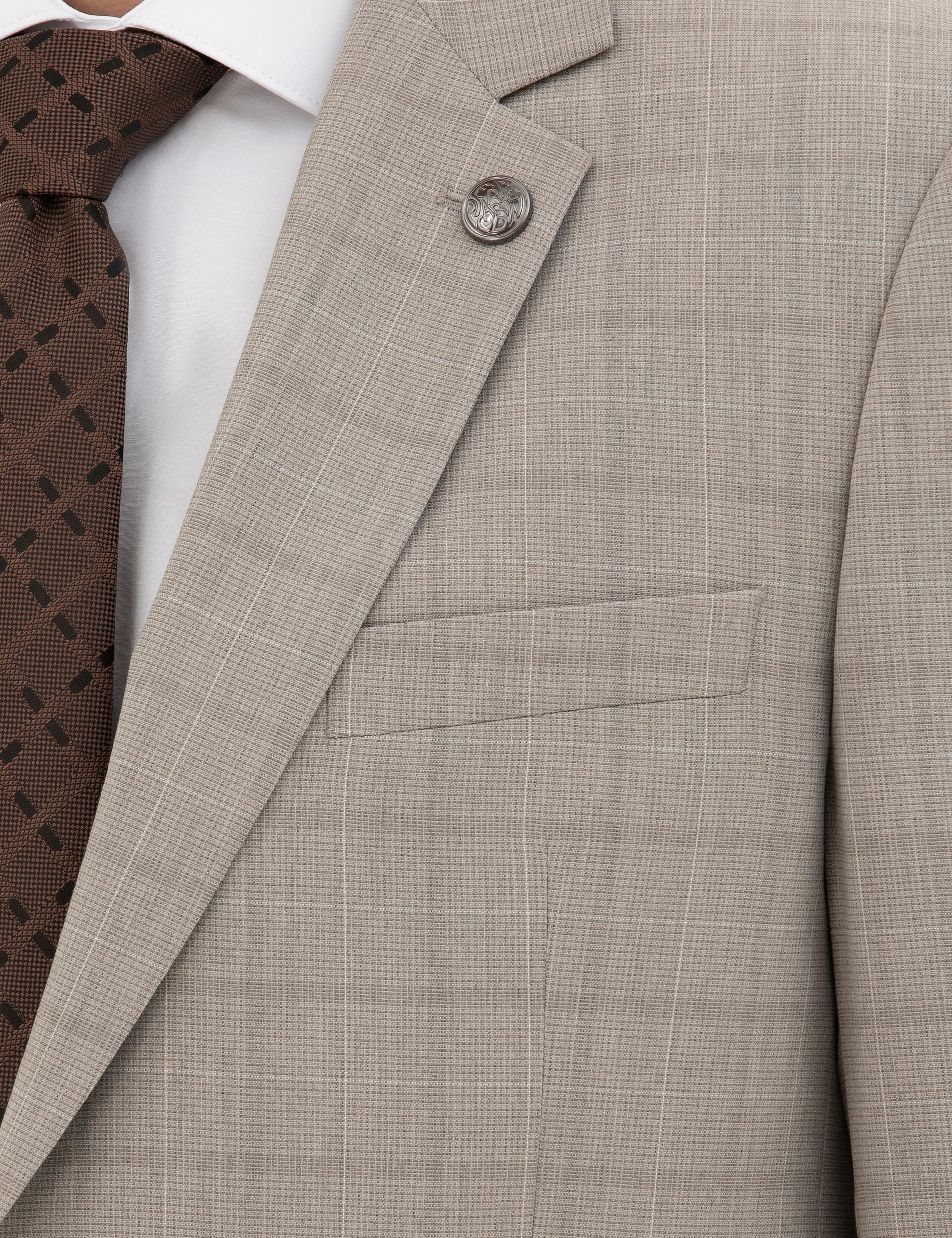 Açık Kahverengi Slim Fit Takım Elbise