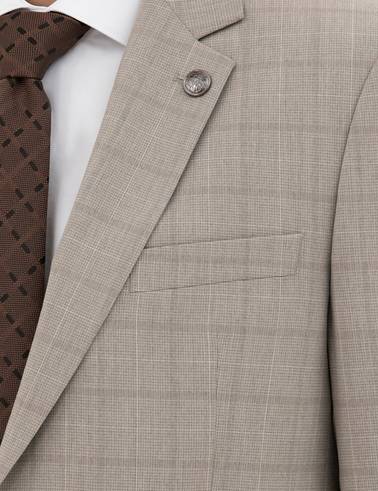 Açık Kahverengi Slim Fit Takım Elbise