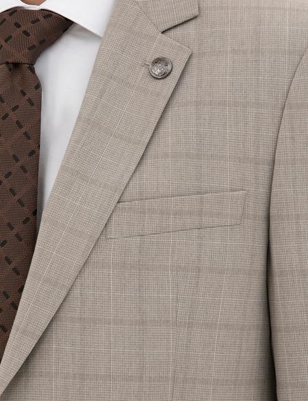 Açık Kahverengi Slim Fit Takım Elbise - 50285267005