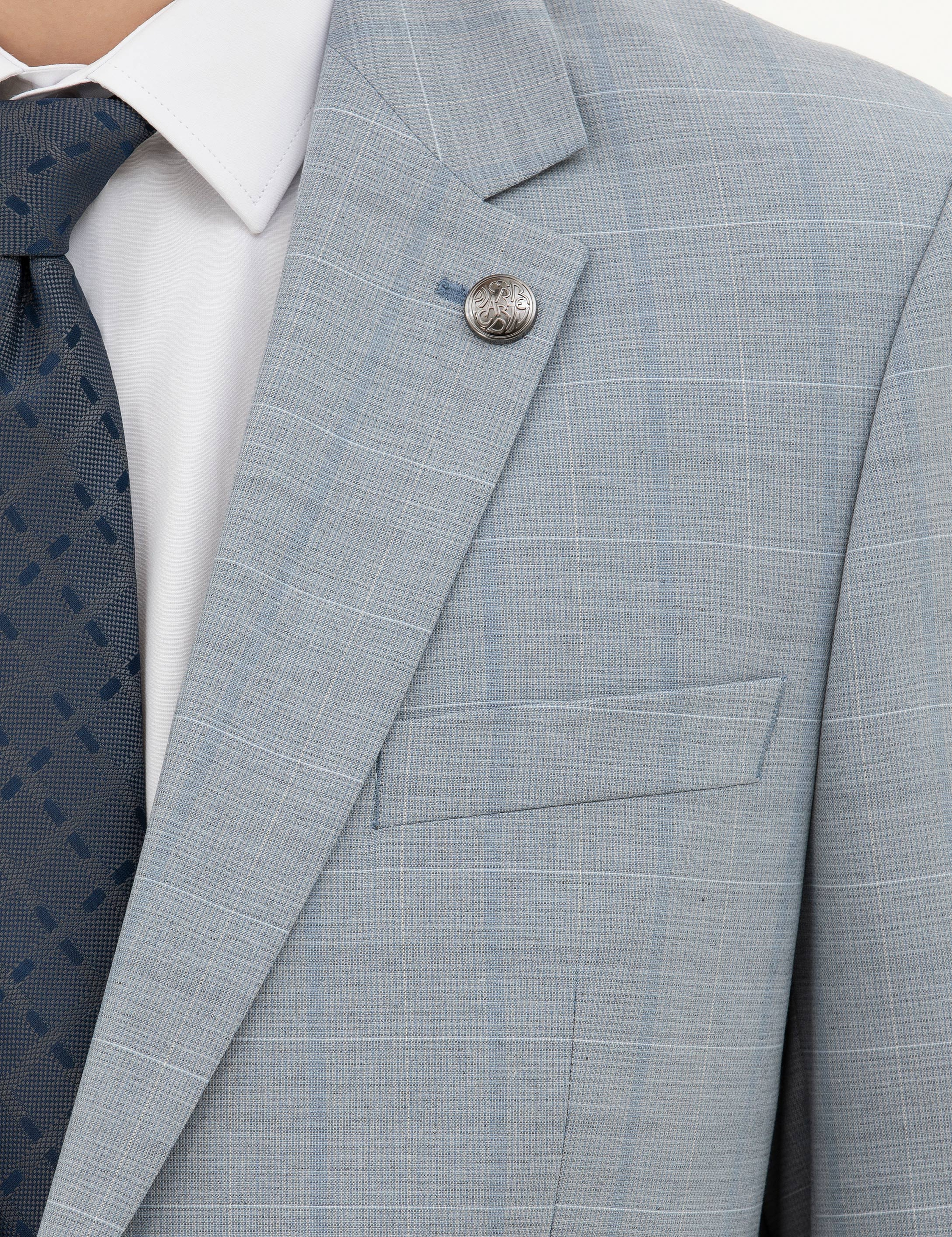 Açık Mavi Slim Fit Takım Elbise - Image 7