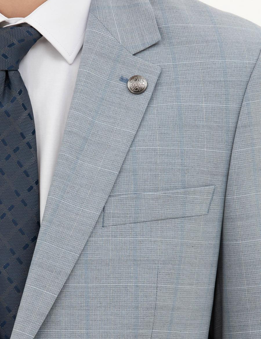 Açık Mavi Slim Fit Takım Elbise