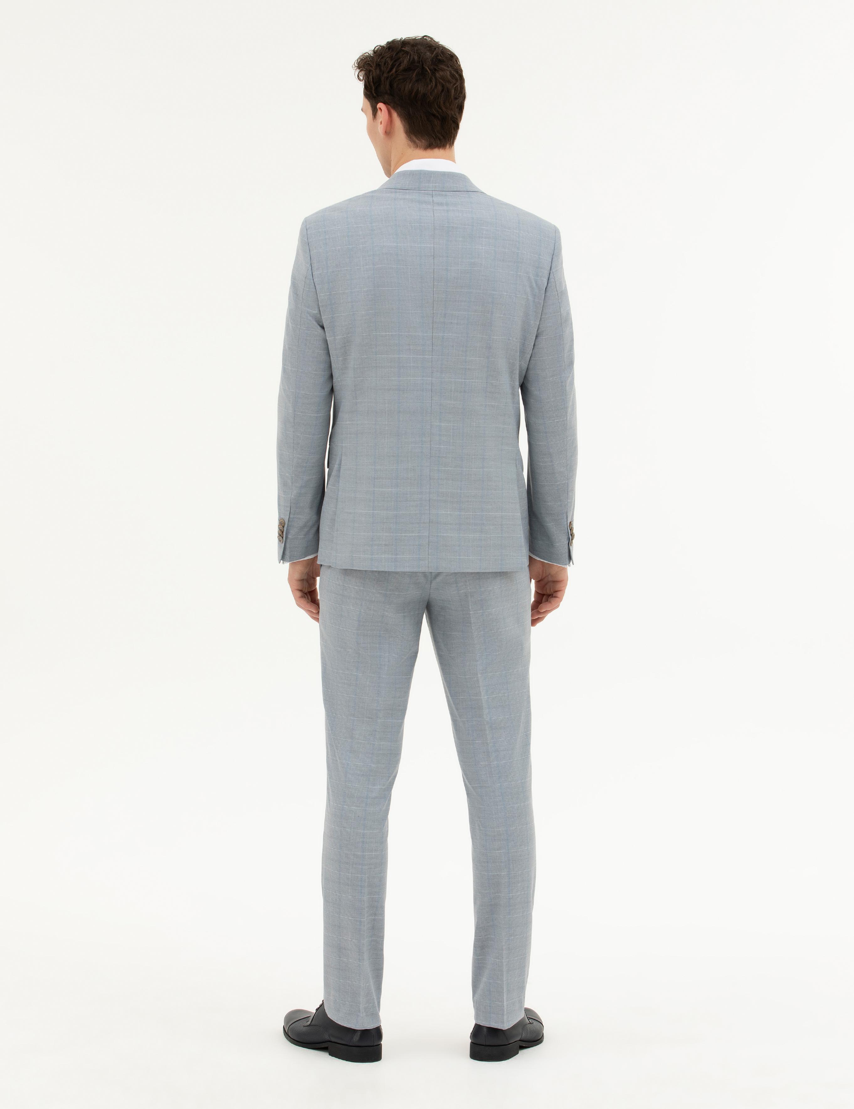 Açık Mavi Slim Fit Takım Elbise