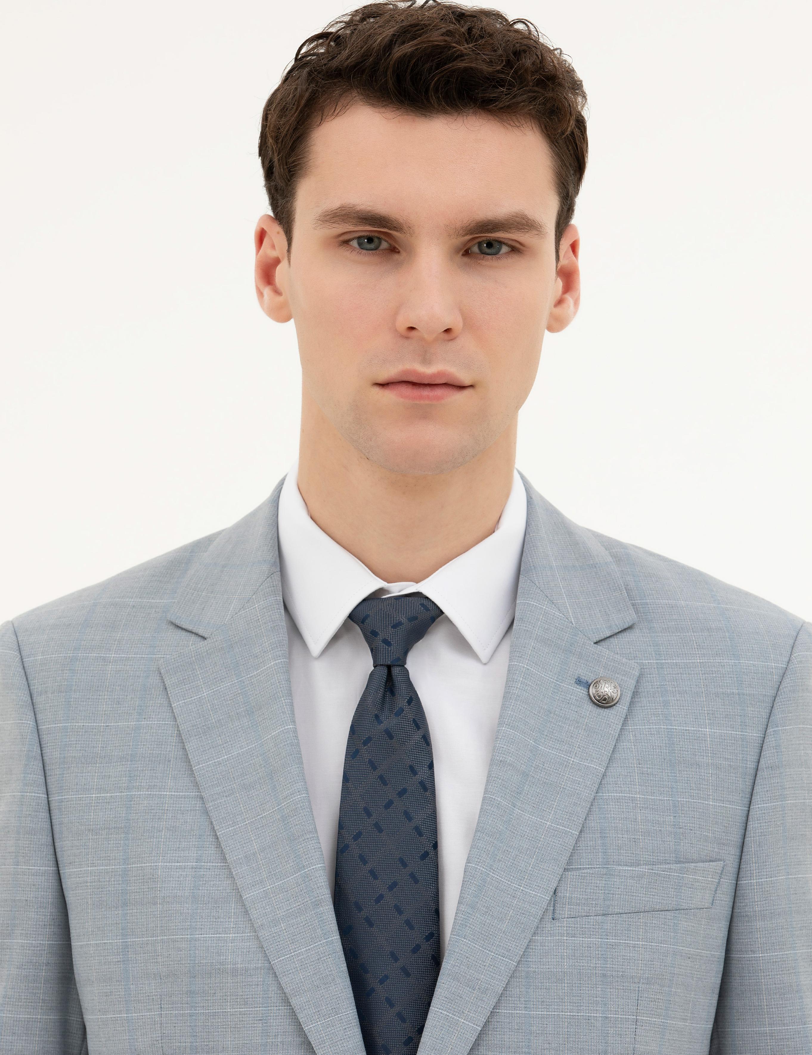 Açık Mavi Slim Fit Takım Elbise