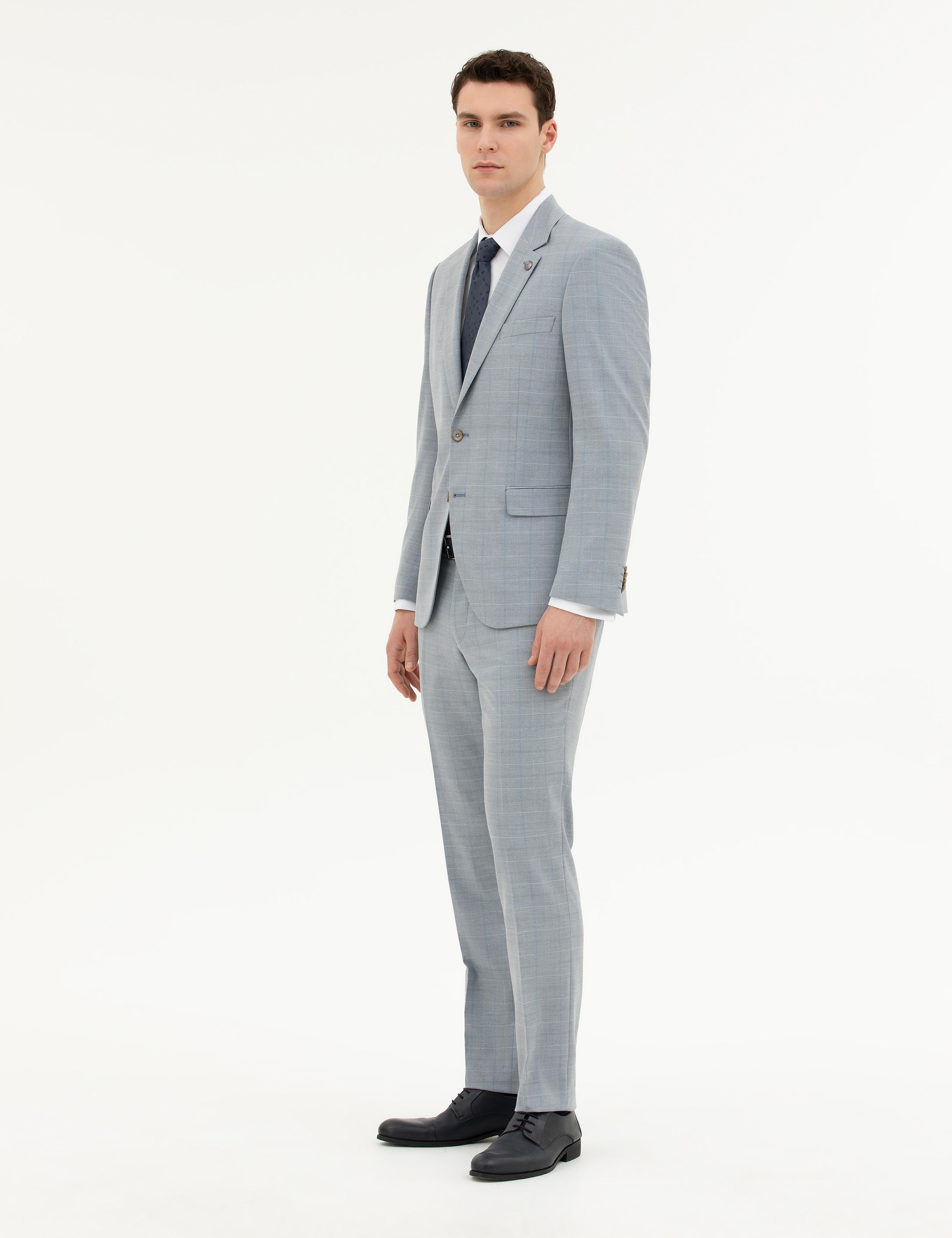 Açık Mavi Slim Fit Takım Elbise