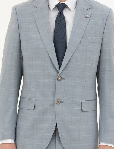 Açık Mavi Slim Fit Takım Elbise