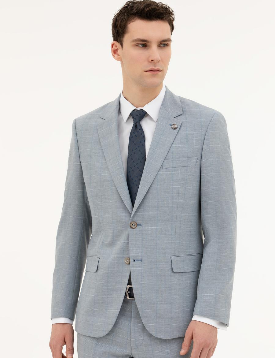 Açık Mavi Slim Fit Takım Elbise