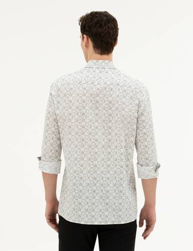 Yeşil Regular Fit Uzun Kollu Gömlek