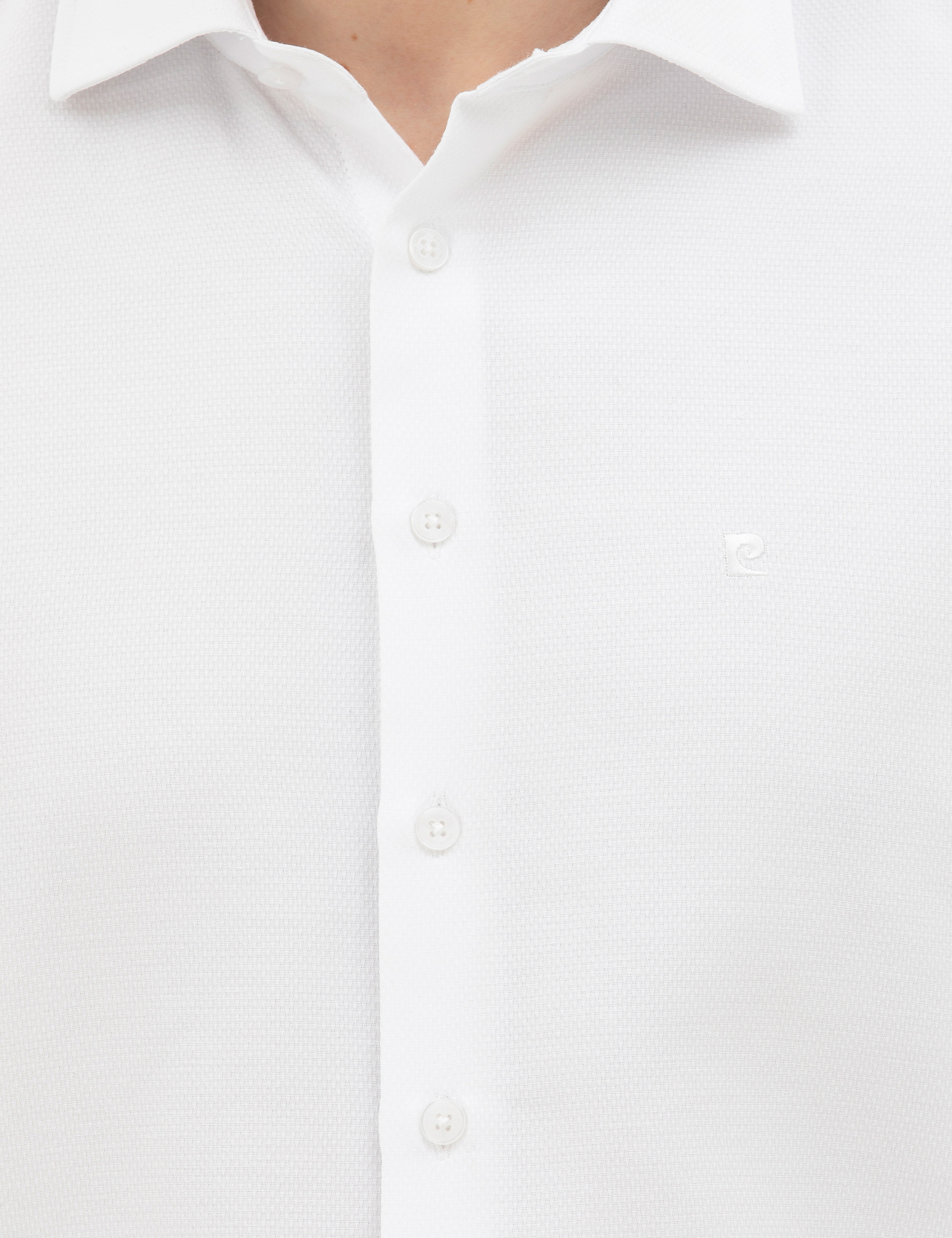 Beyaz Slim Fit Uzun Kollu Gömlek - Image 7