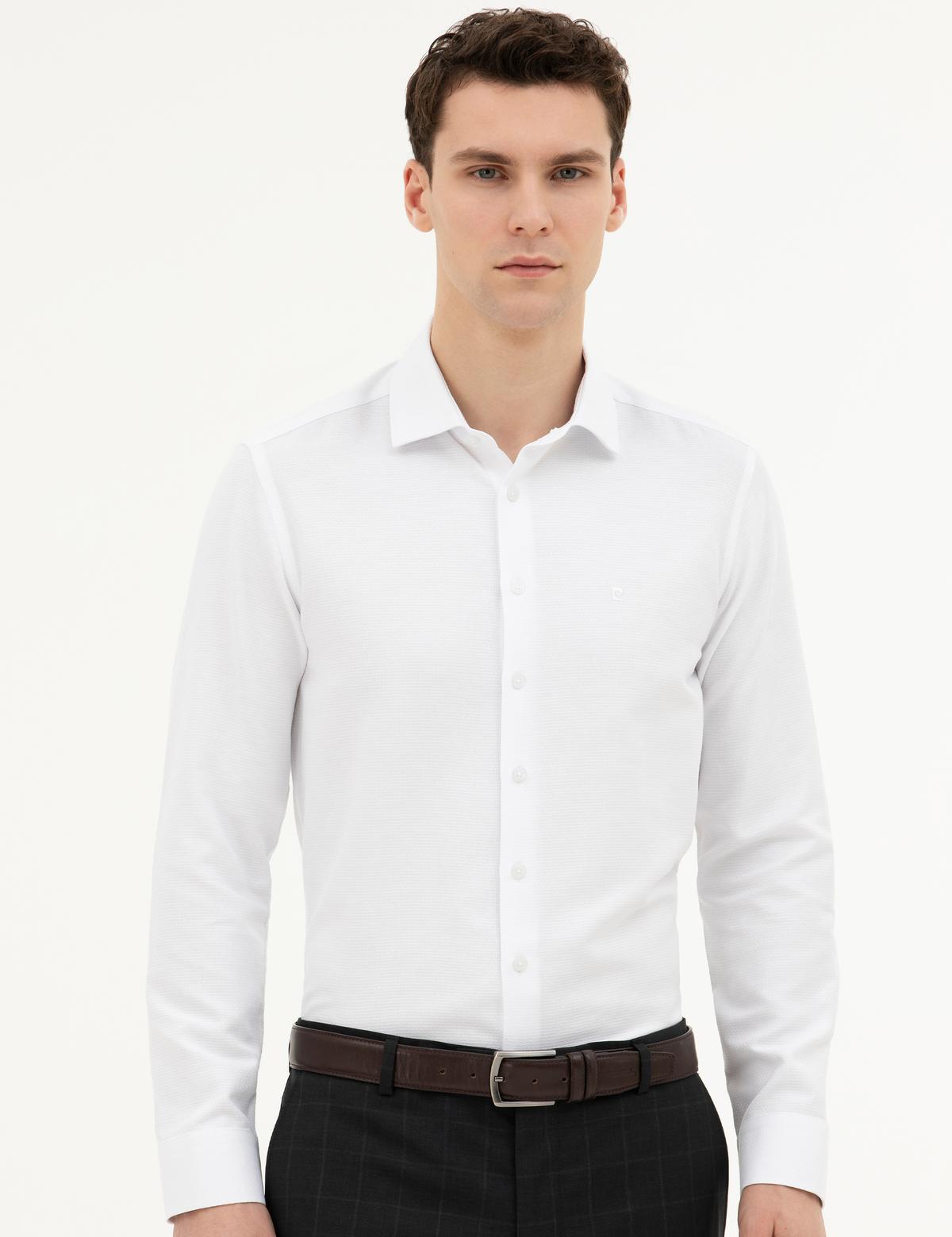 Beyaz Slim Fit Uzun Kollu Gömlek - 50282965007