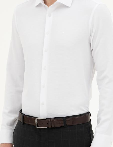 Beyaz Slim Fit Uzun Kollu Gömlek - 50282965007