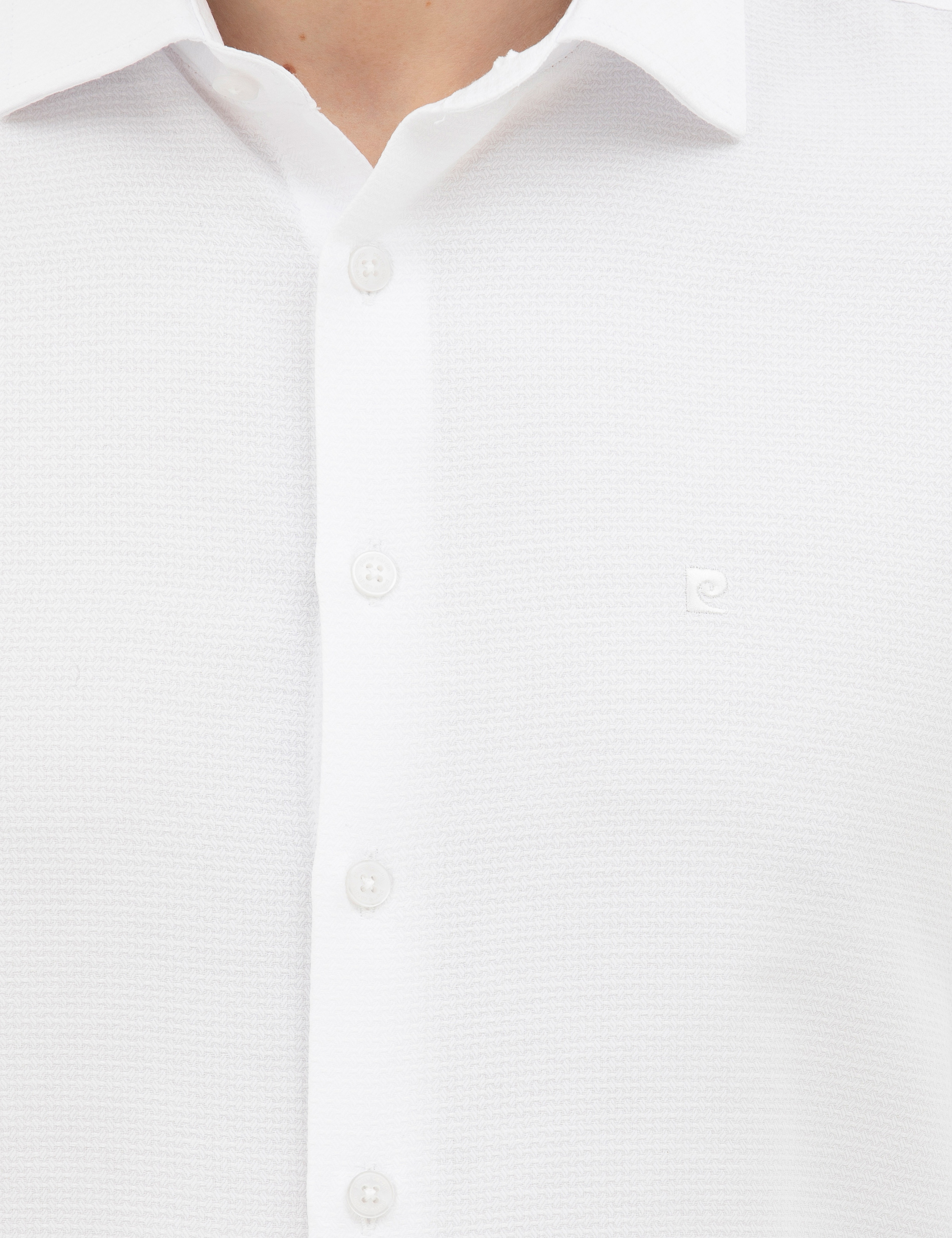 Beyaz Slim Fit Uzun Kollu Gömlek - Image 7