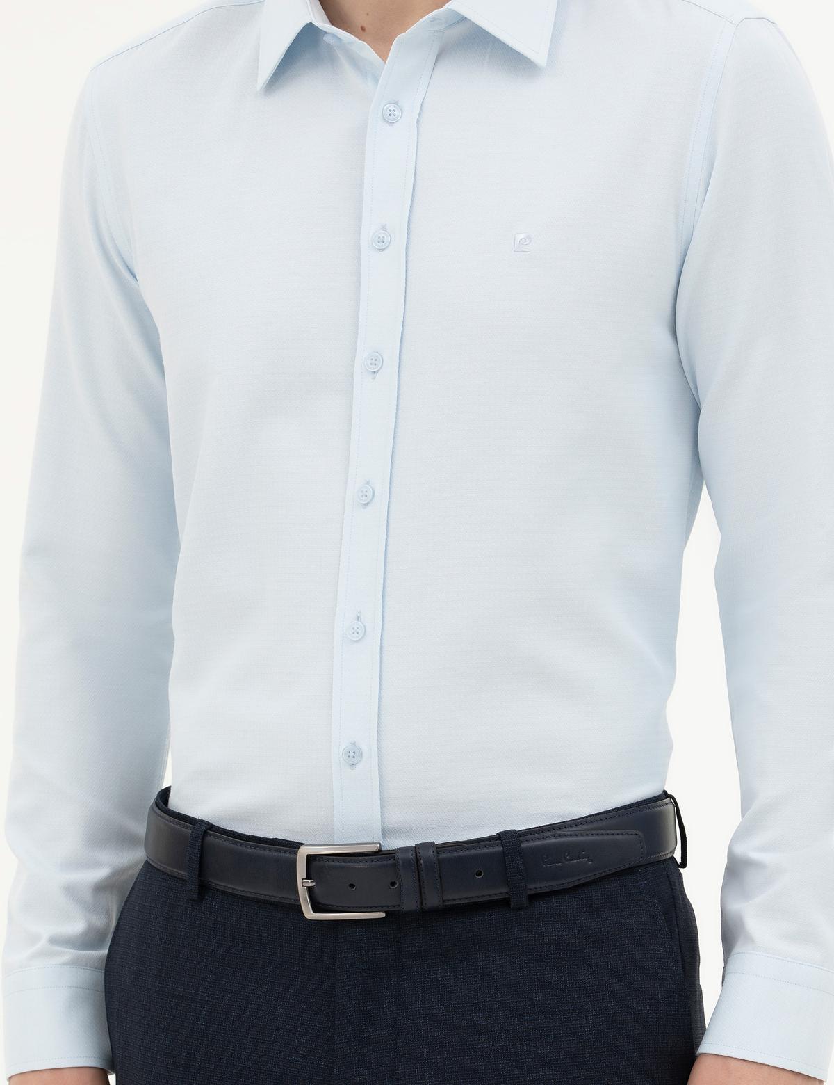 Açık Mavi Slim Fit Uzun Kollu Gömlek - 50282976013