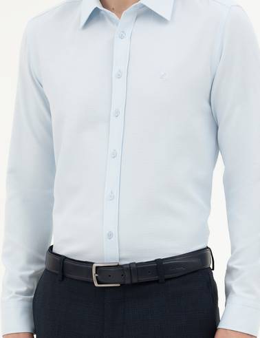 Açık Mavi Slim Fit Uzun Kollu Gömlek