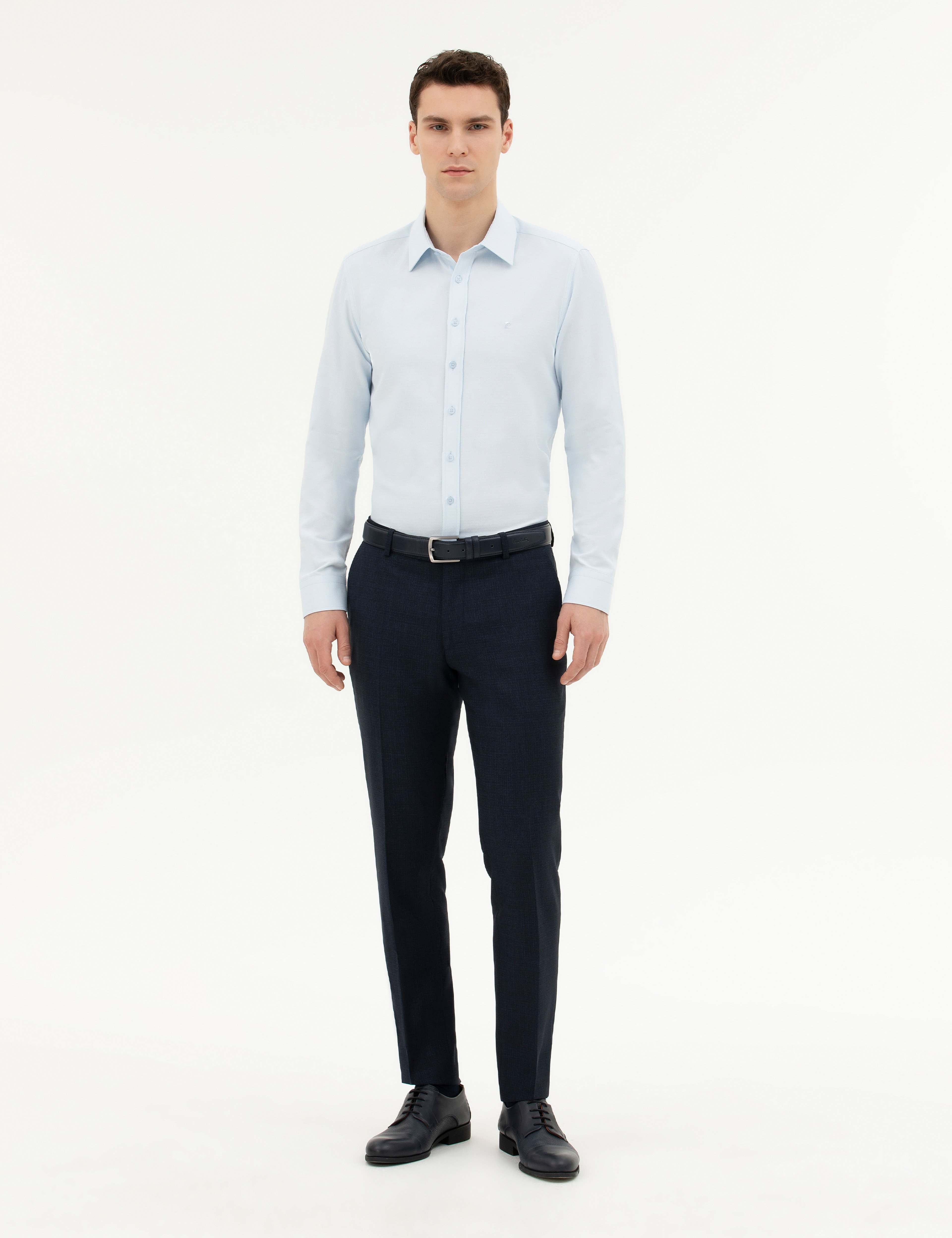 Açık Mavi Slim Fit Uzun Kollu Gömlek