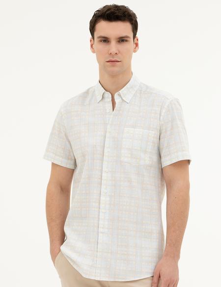 Taş Regular Fit Kısa Kollu Gömlek - 50284924009