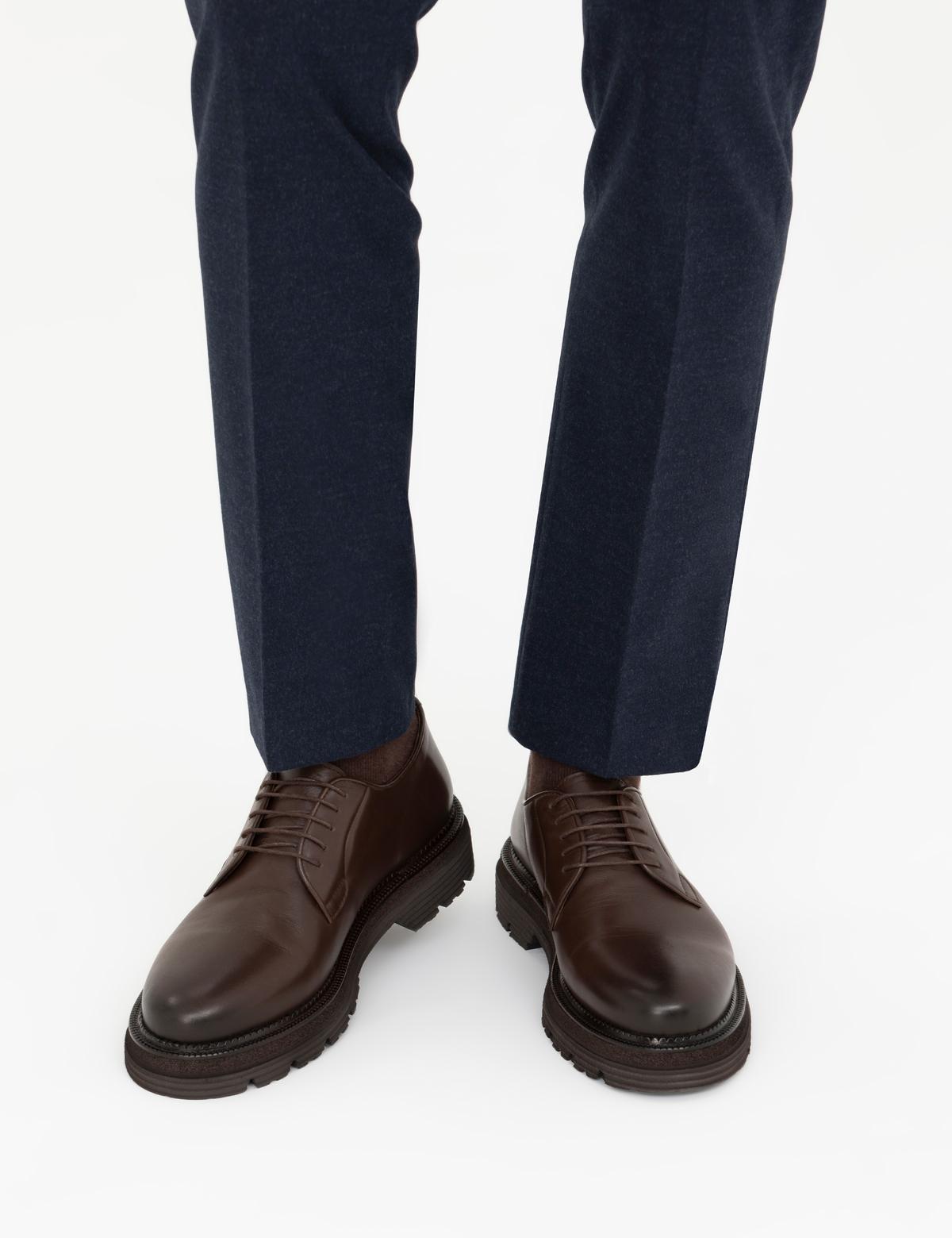 Kahverengi %100 Deri Casual Ayakkabı - 50279061012