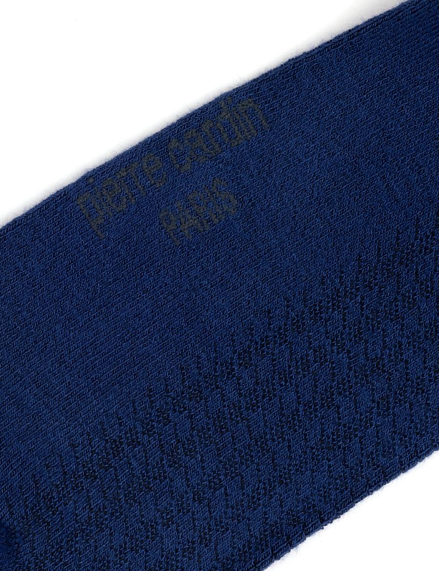 Erkek Bambu Karışımlı Mavi Soket Desenli Çorap