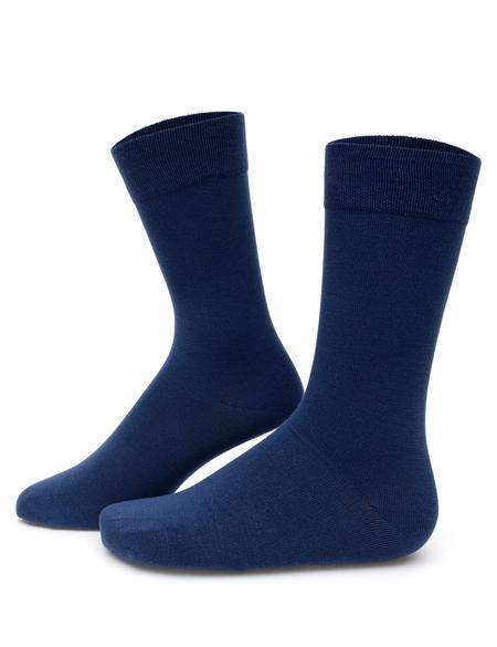Erkek İndigo Düz Soket Çorap - 50280855003