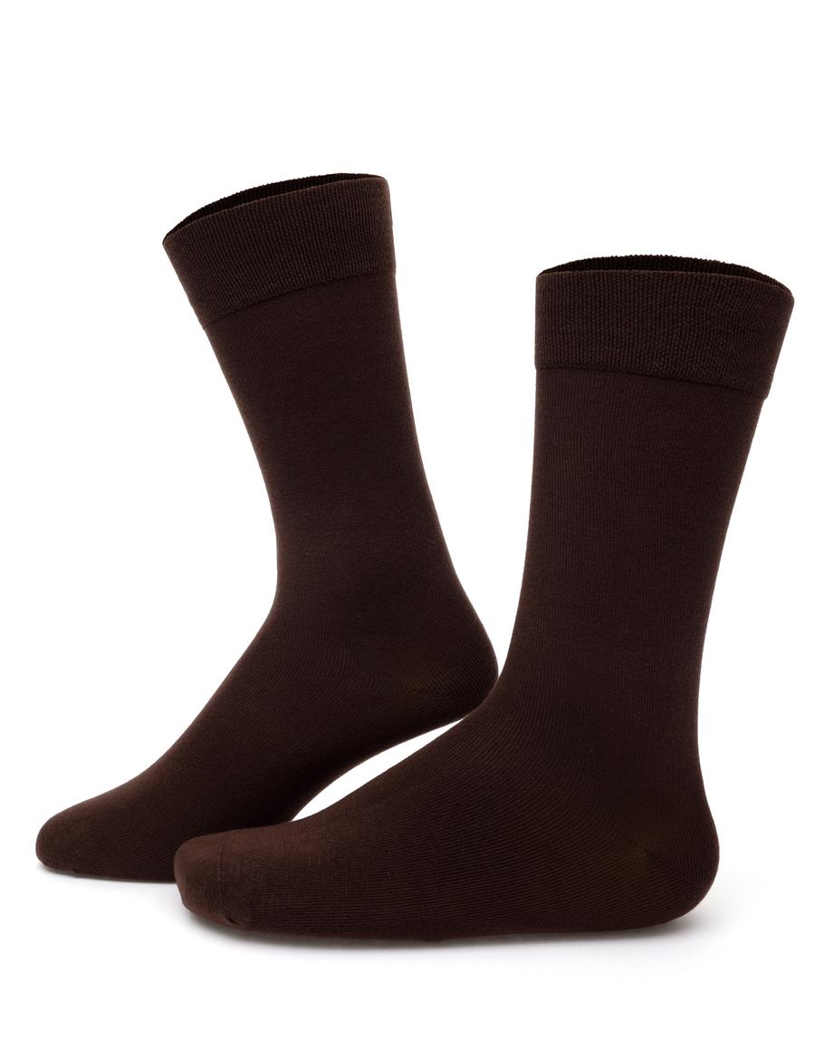 Erkek Bambu Karışımlı Kahverengi Soket Basic Çorap