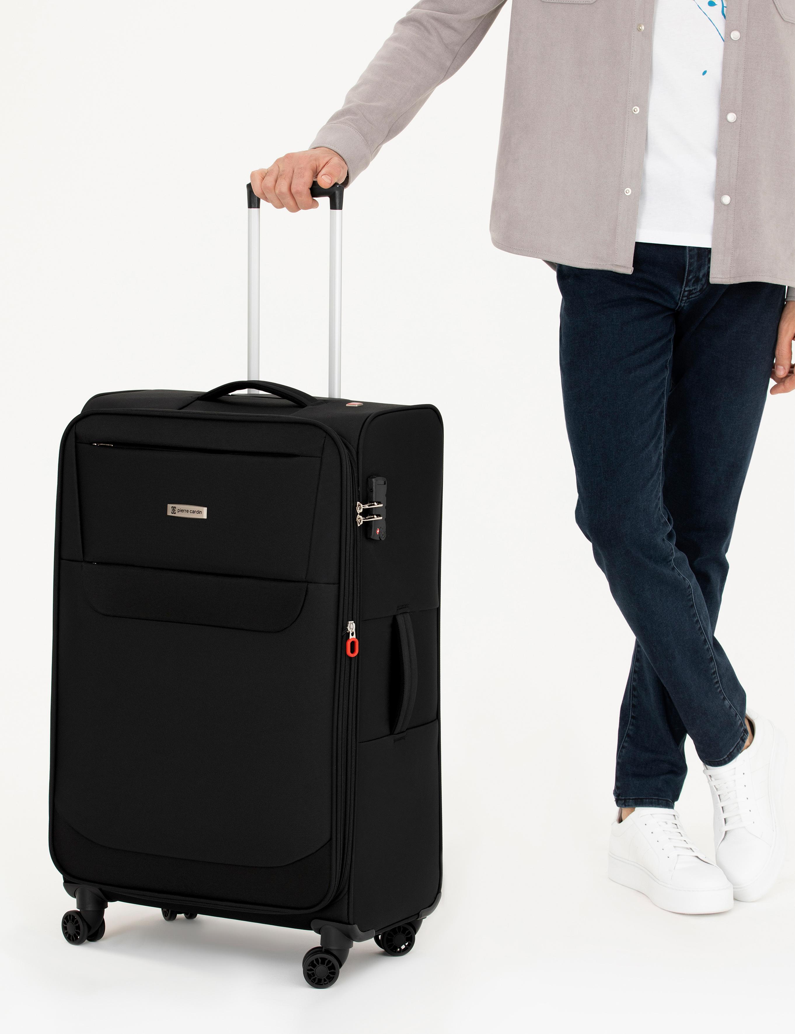 Siyah Büyük Boy Kumaş Valiz