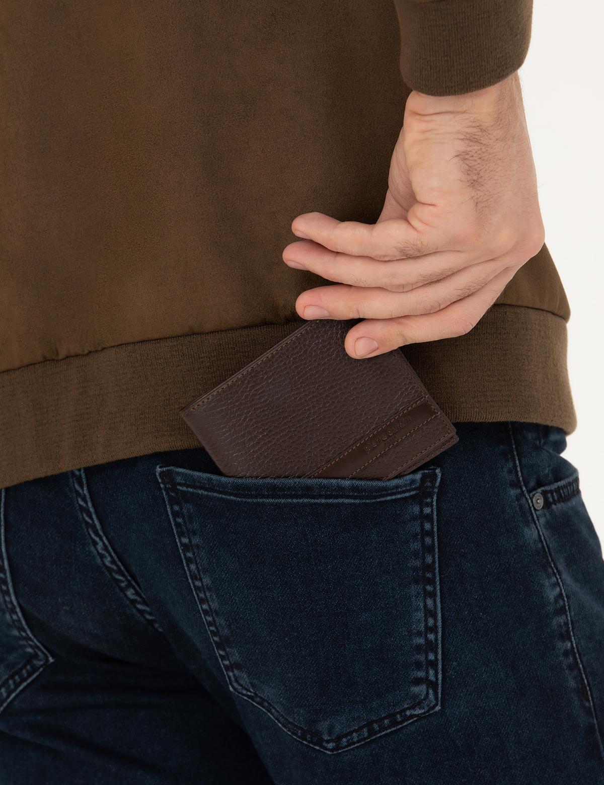 Erkek Kahverengi Deri Cüzdan - 50293579001