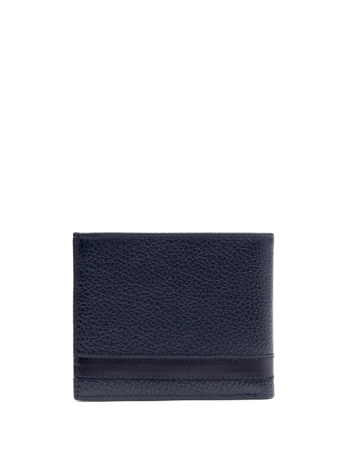 Erkek Lacivert Deri Cüzdan - 50293579002