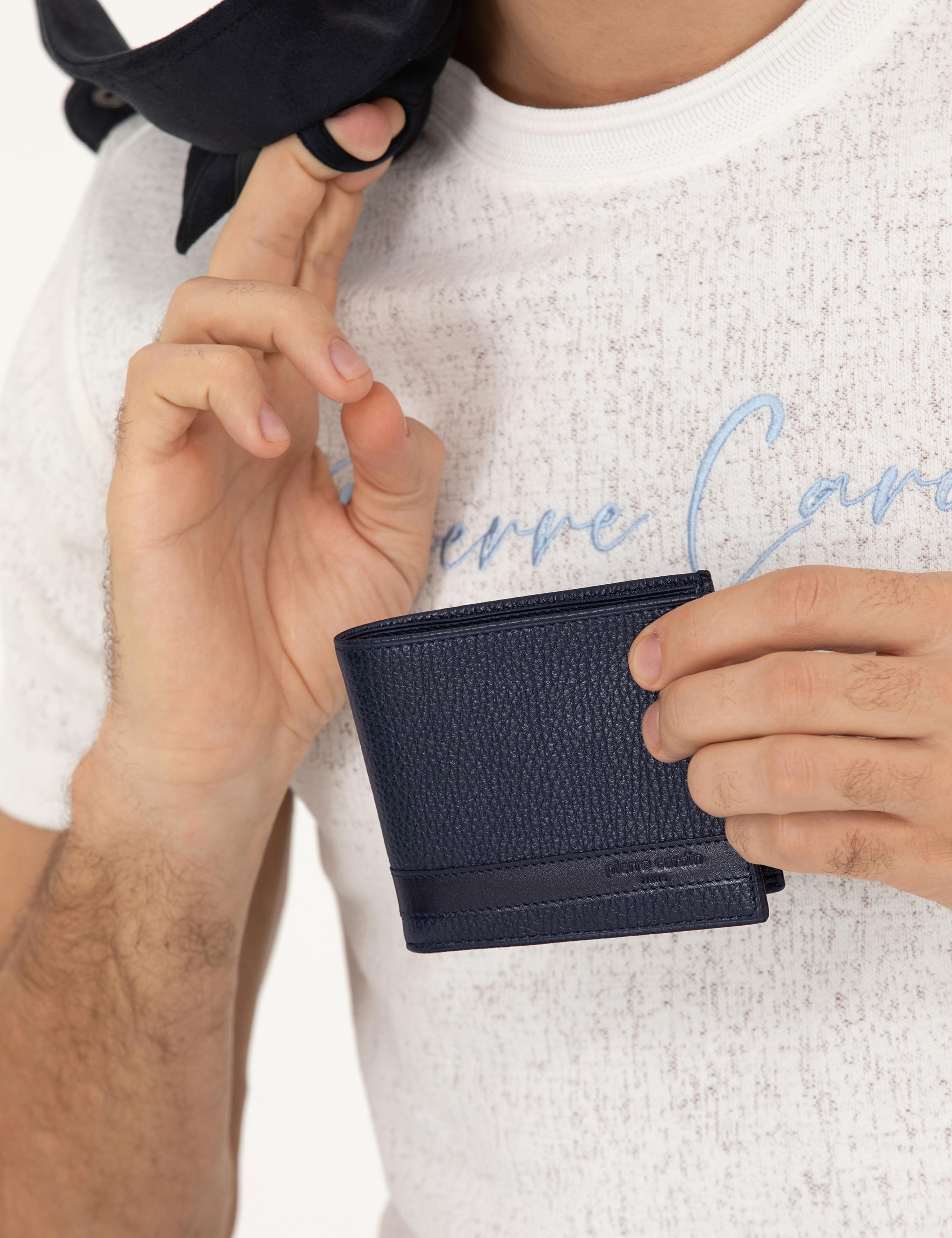 Erkek Lacivert Deri Cüzdan