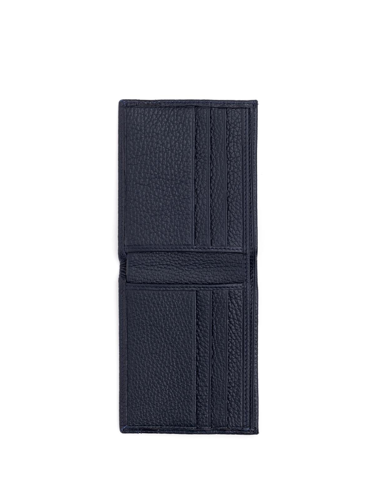 Erkek Lacivert Deri Cüzdan - 50293579002