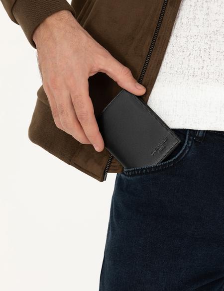 Erkek Siyah Deri Cüzdan - 50293580002