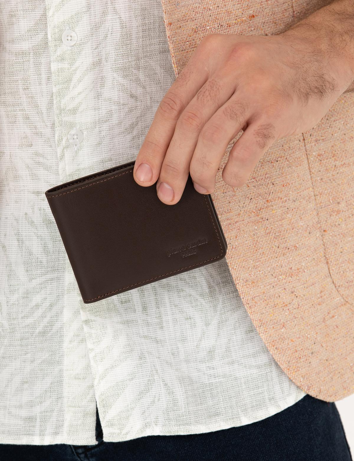 Erkek Kahverengi Deri Cüzdan - 50293583001