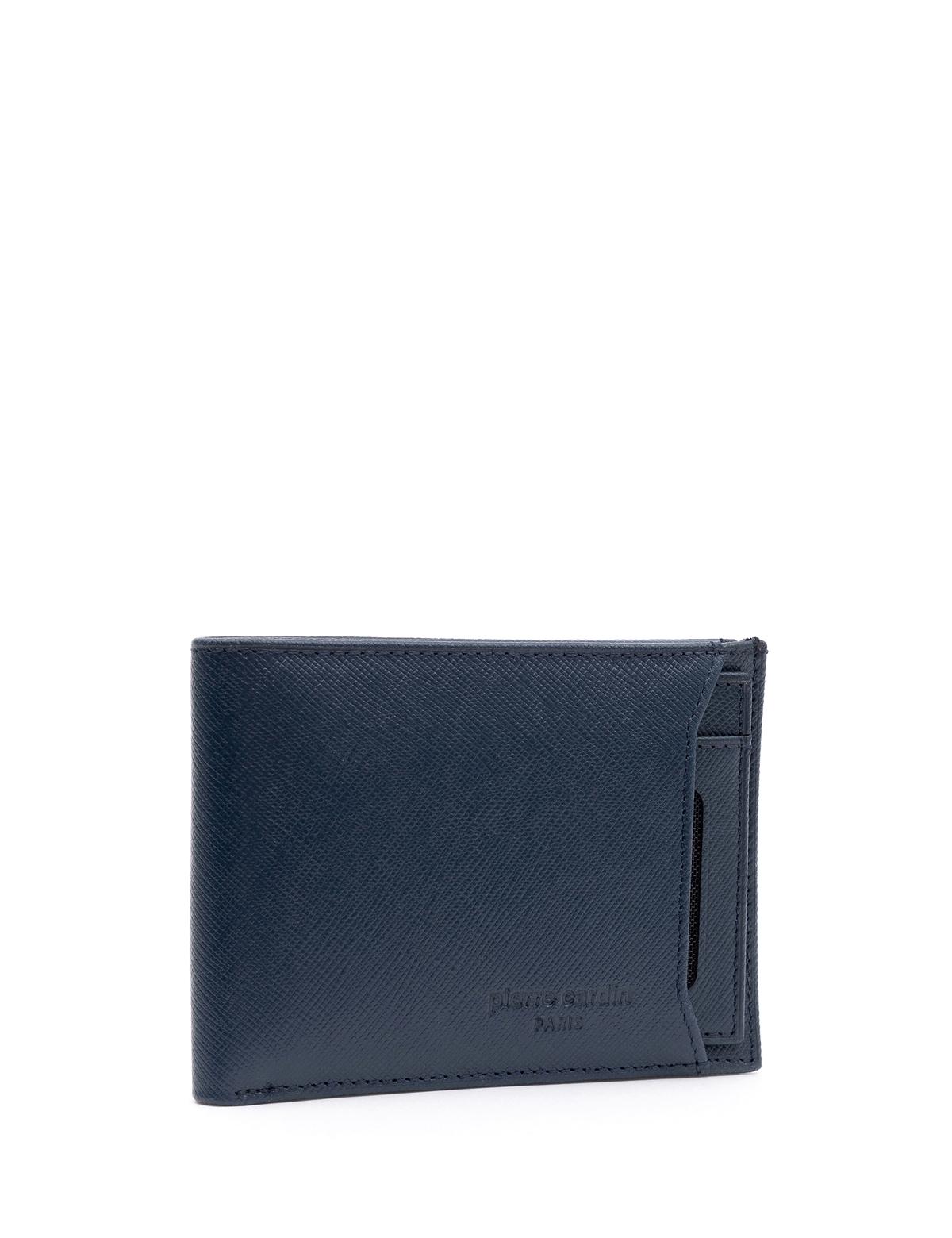 Erkek Lacivert Deri Cüzdan - 50293585002